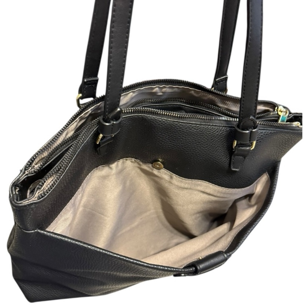 Tutilo Black Tote Laptop Bag Minimalist - Picture 9 of 12
